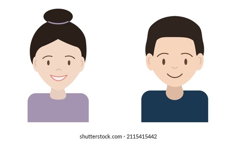 simple vector illustration smiling children