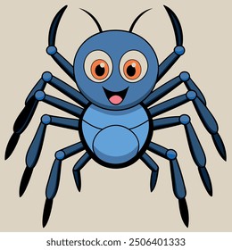 Simple vector illustration of a spider, ideal for commercial Halloween designs in branding, packaging, and marketing materials.