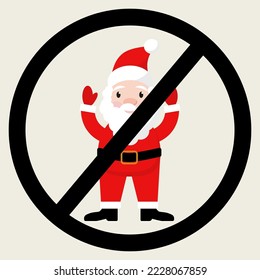simple vector illustration stop Santa Claus