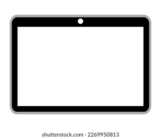 simple vector illustration tablet on white 