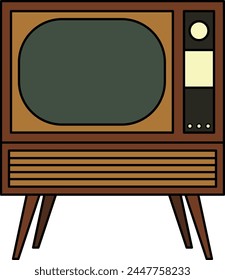 Simple vector illustration of Television