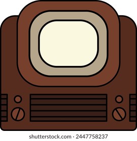 Ilustración vectorial simple de la televisión