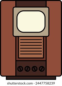 Simple vector illustration of Television
