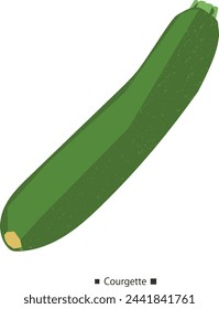 Simple vector illustration with textured courgette.