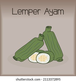 simple vector illustration of traditional indonesian market snacks
