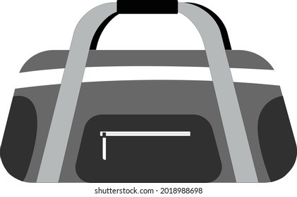 A Simple Vector Illustration Of A Travel Duffle Bag. 