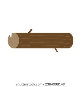 Simple vector illustration of a tree log