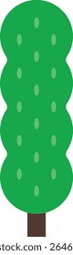 A simple vector illustration of tree shape. Ideal for nature-themed designs, educational materials, landscape assets, or children's graphics.