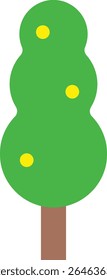 A simple vector illustration of tree shape. Ideal for nature-themed designs, educational materials, landscape assets, or children's graphics.