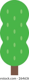 A simple vector illustration of tree shape. Ideal for nature-themed designs, educational materials, landscape assets, or children's graphics.