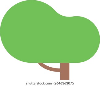 A simple vector illustration of tree shape. Ideal for nature-themed designs, educational materials, landscape assets, or children's graphics.