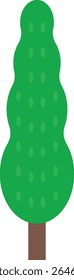 A simple vector illustration of tree shape. Ideal for nature-themed designs, educational materials, landscape assets, or children's graphics.