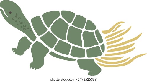 Simple vector illustration of a turtle