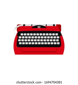 Simple vector illustration of typewriter