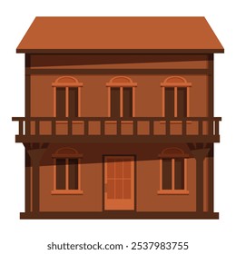 Simple vector illustration of a typical wild west style saloon building