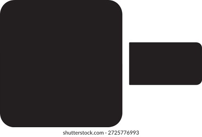 Ilustração vetorial simples de uma unidade flash USB, ideal para elementos de UI e projetos de design digital.