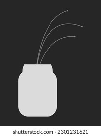 simple vector illustration vase on dark