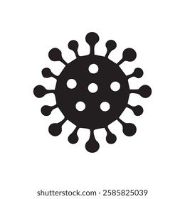 Simple Vector Illustration of a Virus Silhouette arts