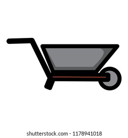 Simple vector illustration of wheelbarrow