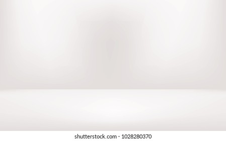 simple vector illustration of the white wall and floor, blank empty studio background for presentation diverse products