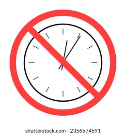 simple vector illustration white watches forbidden