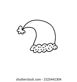 Simple vector illustration of a winter hat. Hand-drawn illustration of a winter hat.