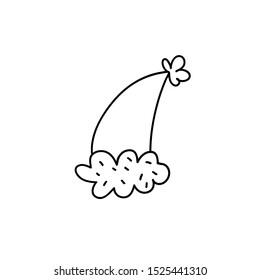 Simple vector illustration of a winter hat. Hand-drawn illustration of a winter hat.