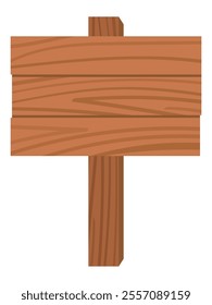 Simple vector illustration of a wooden sign