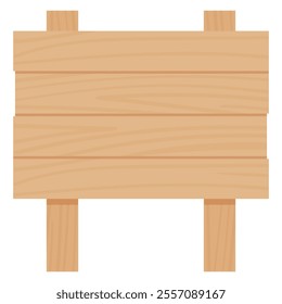 Simple vector illustration of a wooden sign