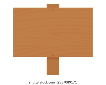 Simple vector illustration of a wooden sign