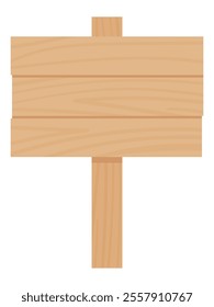 Simple vector illustration of a wooden sign