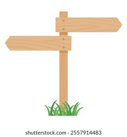 Simple vector illustration of a wooden sign