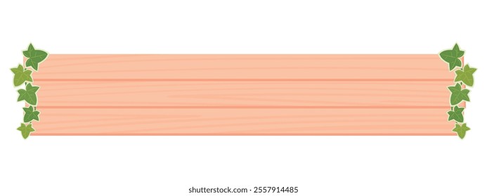 Simple vector illustration of a wooden sign