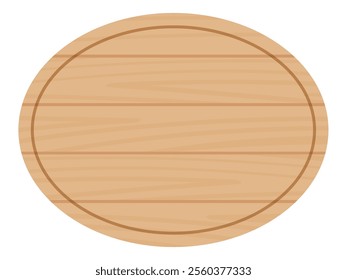 Simple vector illustration of a wooden sign