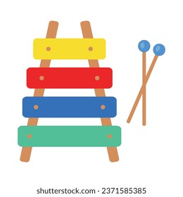 Simple vector illustration of xylophone