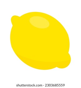 Simple vector illustration yellow lemon