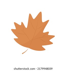 ilustración vectorial simple de hoja de arce estilizada amarilla