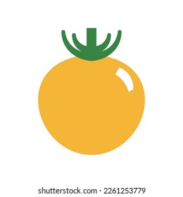 einfache Vektorgrafik einer gelben Tomate