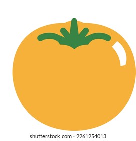 ilustración vectorial simple de un tomate amarillo