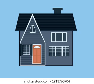 simple vector illustrations of houses