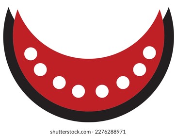 Simple vector illustration,slice of a watermellon,sticker,badge,icon,logo