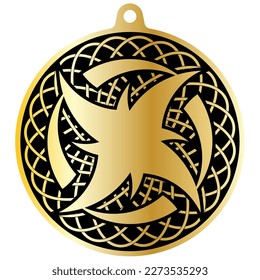 A Simple Vector Image Of A Amulet. Image For A Medallion, etc.