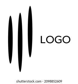 A simple vector image of a black claw -shaped logo.