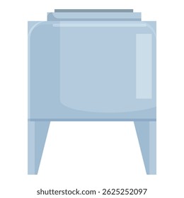 Imagem vetorial simples de um frasco de vidro azulado sobre um fundo branco