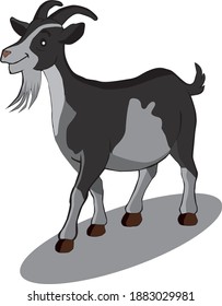 
simple vector image of cattle goats
