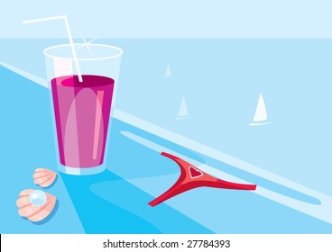 simple vector image of cold drink