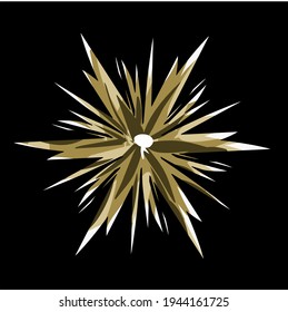 simple vector image of golden yellow colored thorn