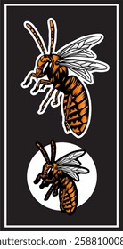 
simple vector image of a hornet