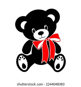 Simple Vector Image Or Icon Of Funny Teddy Bear