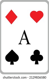 einfaches Vektorbild des Pokerkartensymbol